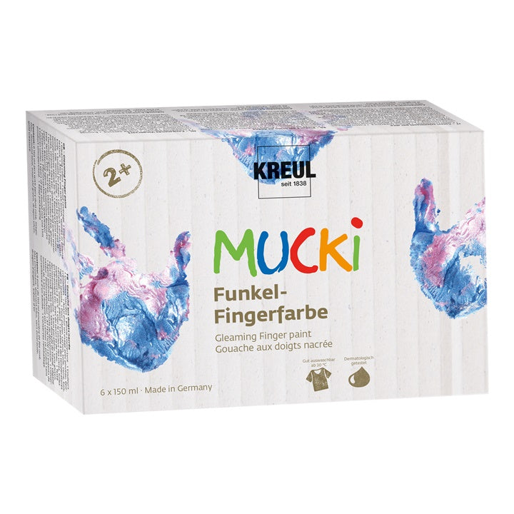 Leuchtende Kinderfingerfarben MUCKI / 6er Set à 150 ml — Bild 5