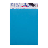 Linoleum blau weich 23 x 30 cm — Bild 4