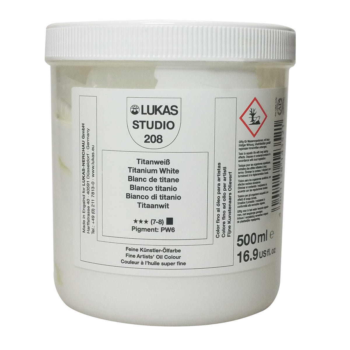 LUKAS Studio Ölfarbe 500 ml Titanweiß