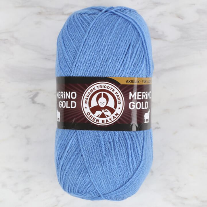 Madame Tricote Paris Merino Gold Strickgarn 100 g | verschiedene Farben - 16 Blau