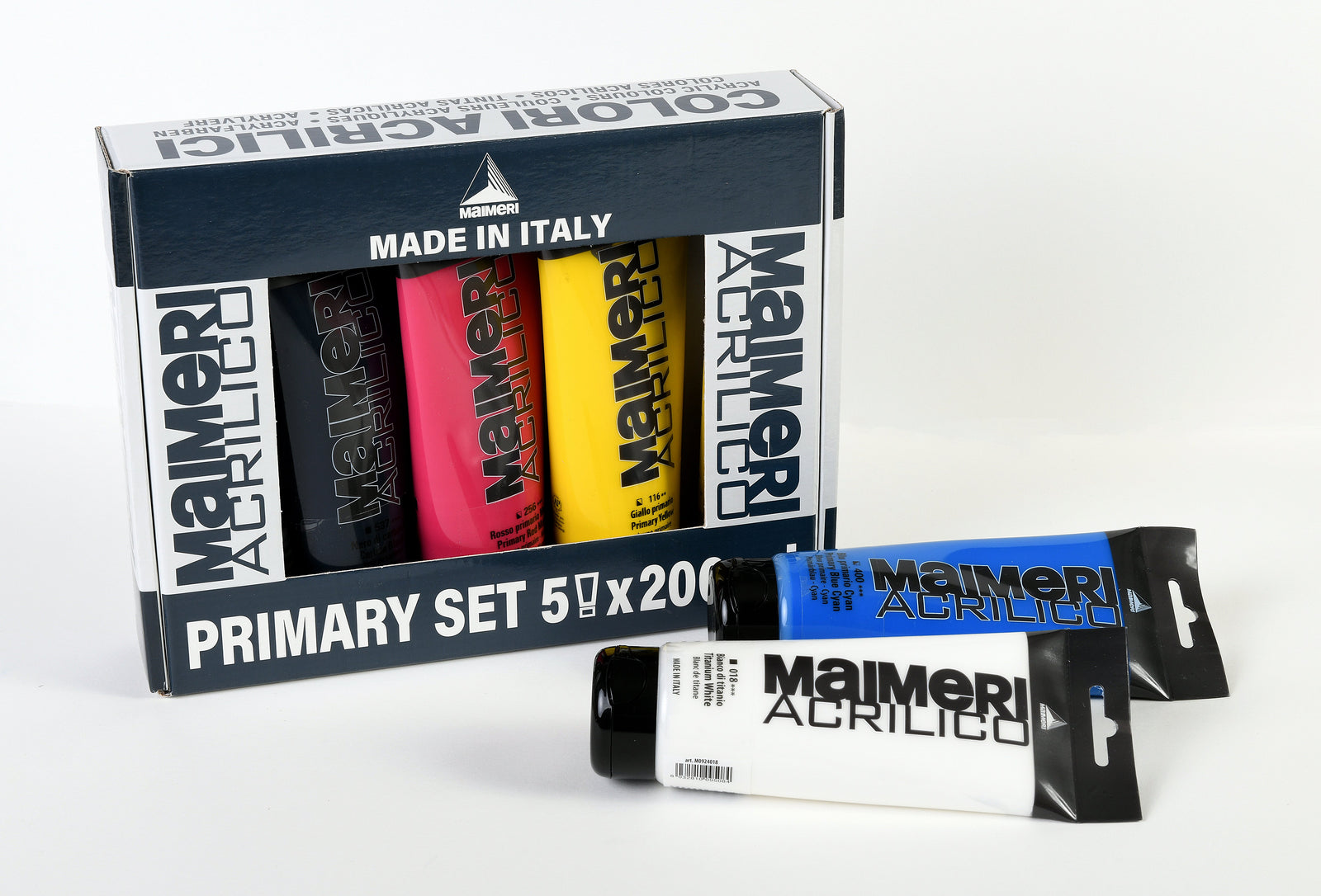 Maimeri Acrilico Acrylfarben-Set Primary 200 ml