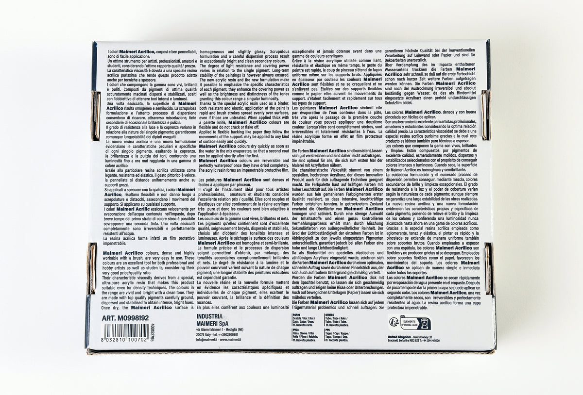 Maimeri Acrilico Acrylfarben-Set Primary 200 ml