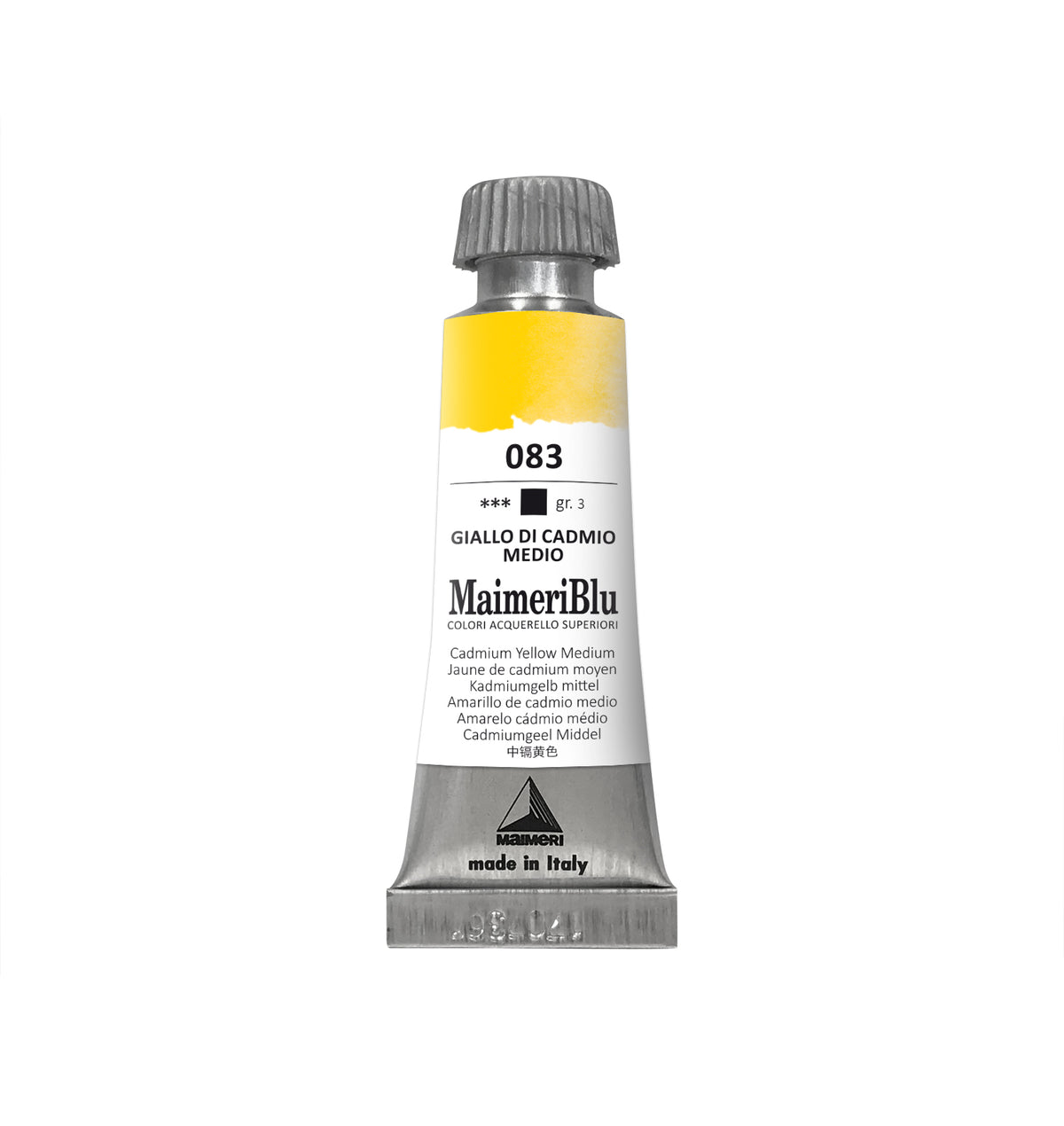 Professionelle Aquarellfarbe MAIMERI Maimeri Blu 12 ml – Kadmiumgelb mittel