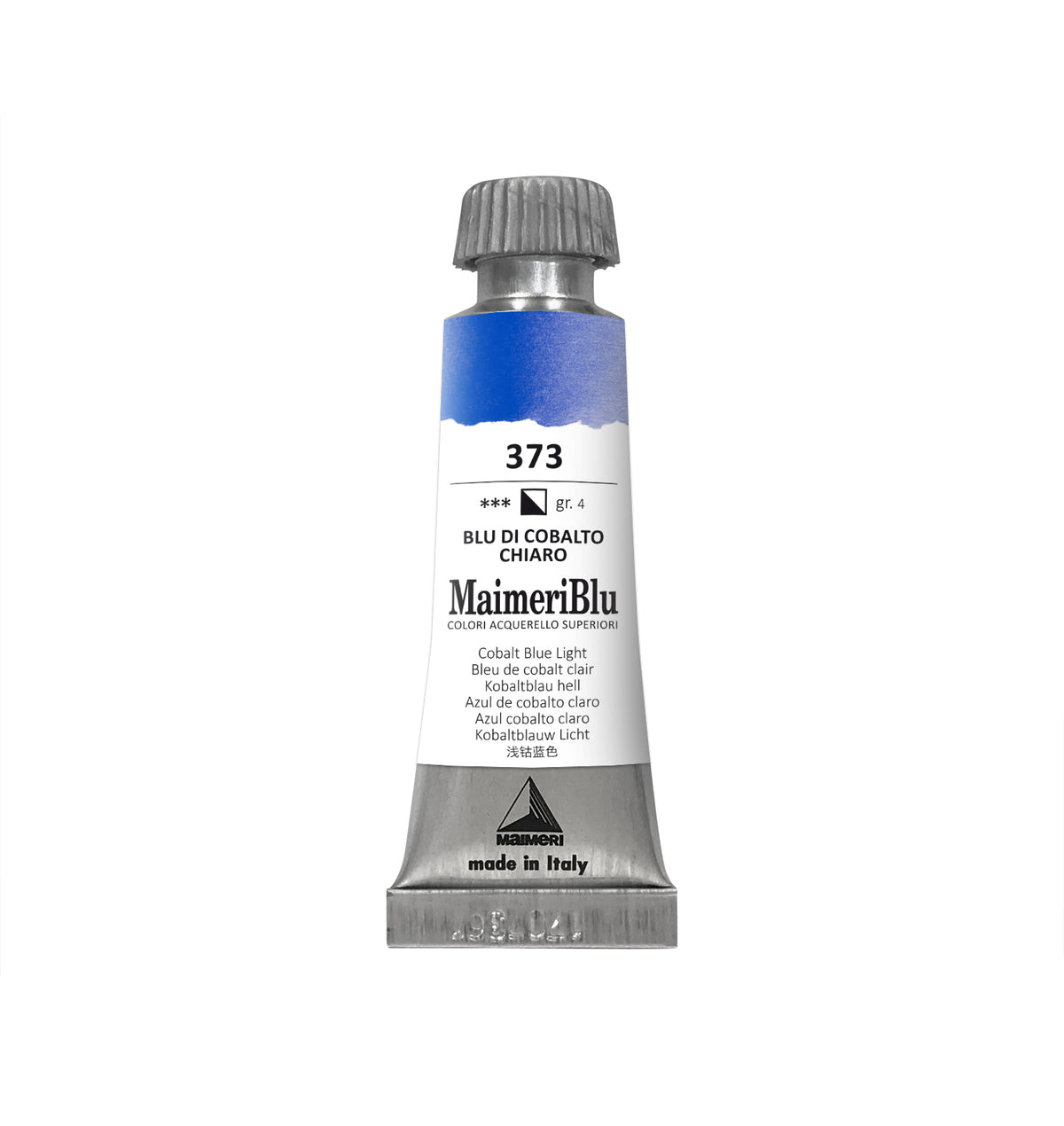 Professionelle Aquarellfarbe MAIMERI Maimeri Blu 12 ml – Kobaltblau hell