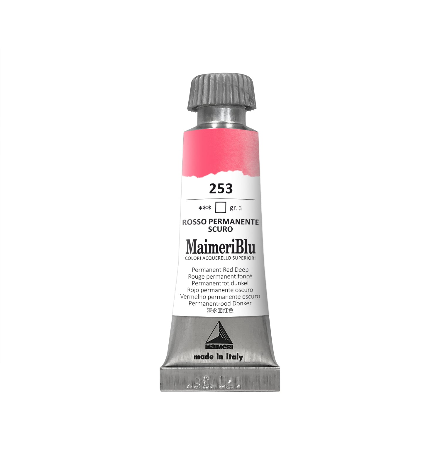 Professionelle Aquarellfarbe MAIMERI Maimeri Blu 12 ml – Permanentrot dunkel