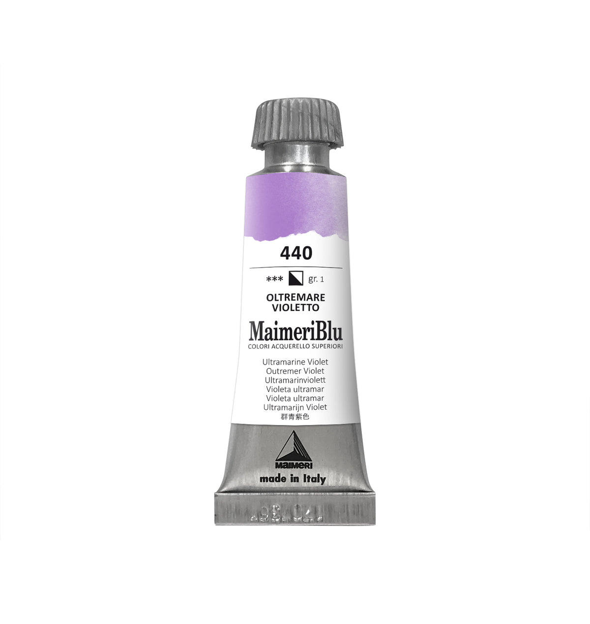 Professionelle Aquarellfarbe MAIMERI Maimeri Blu 12 ml – Ultramarinviolett