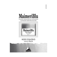 MAIMERI Blu Aquarellfarben Näpfchen 1,5 ml – Elfenbeinschwarz