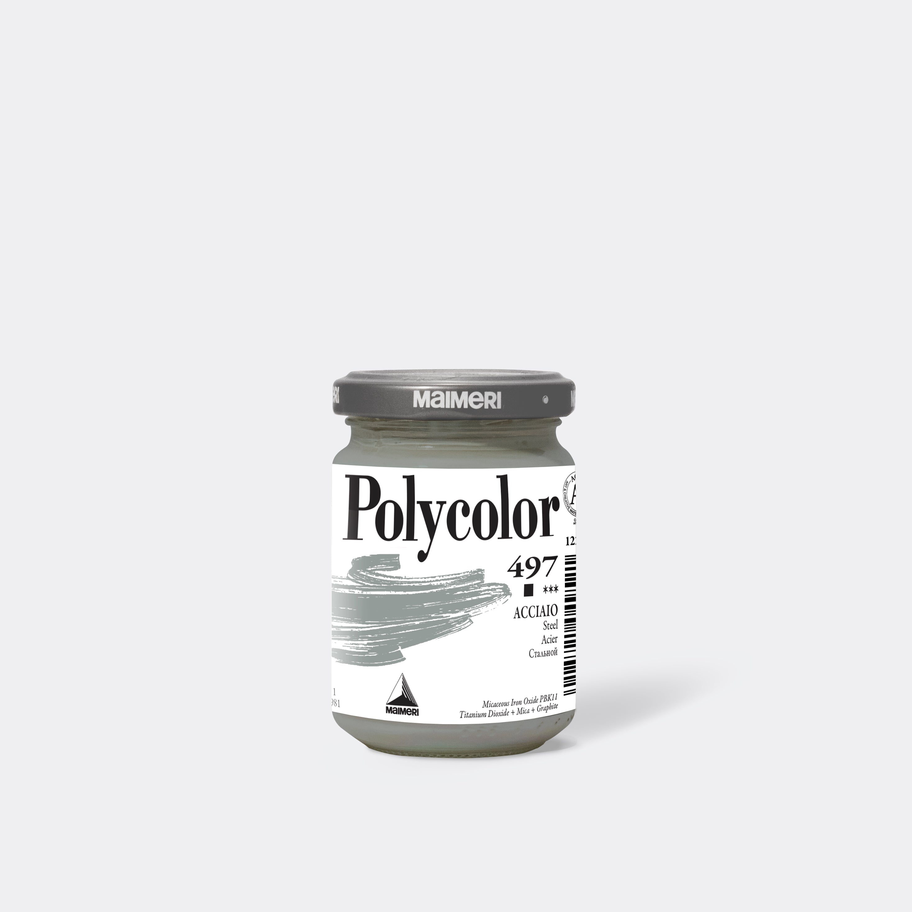 Acrylfarbe MAIMERI Polycolor 140 ml – Stahl