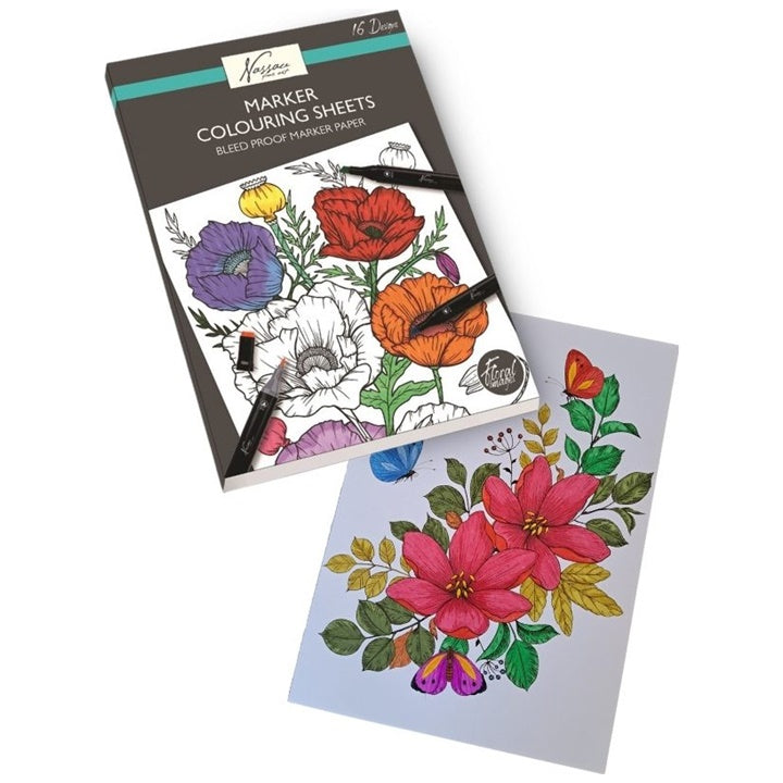 Malbuch Blumen für Marker-Zeichnung — Bild 1