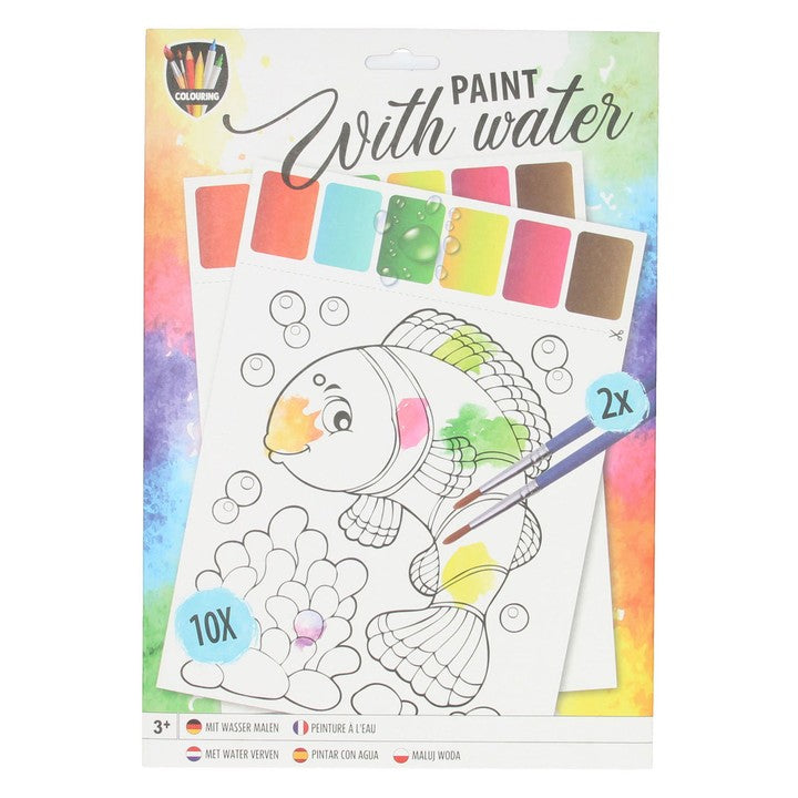 Malen mit Wasser Kit 10 Blätter + 2 Pinsel — Bild 5