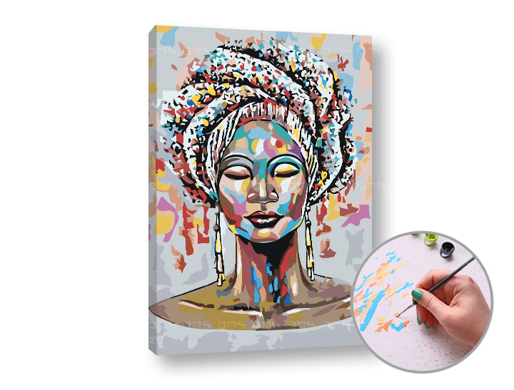 Malen nach Zahlen Set AFRICAN mit Farben und Pinseln | ARTMIE