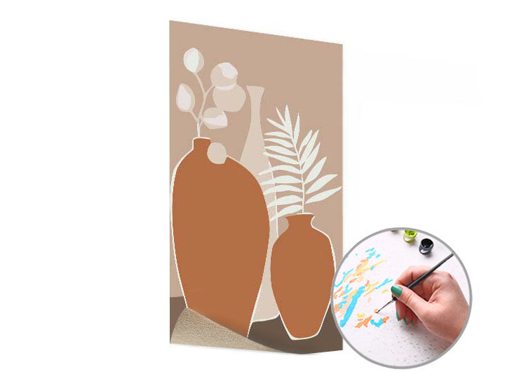 Malen nach Zahlen: Blumenvase – ohne Rahmen