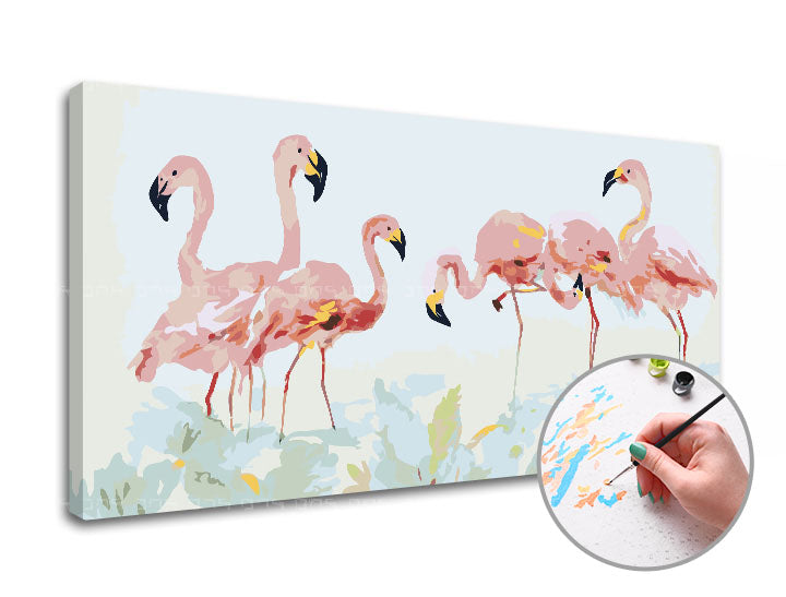 Malen nach Zahlen Set mit Flamingo-Motiv für kreative Entspannung | ARTMIE
