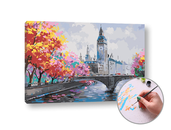 Malen nach Zahlen HERBST IN LONDON | Mittlerer Schwierigkeitsgrad — Bild 5