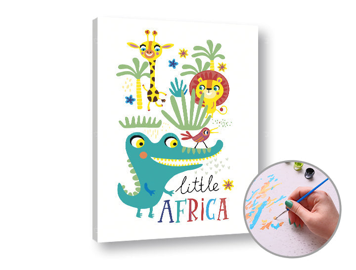 Malen nach Zahlen LITTLE AFRICA | niedriger Schwierigkeitsgrad — Bild 1
