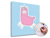 Malen nach Zahlen PINK LAMA SINGLE CUT