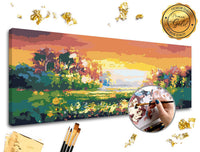 Malen nach Zahlen PREMIUM GOLD | Farbenfrohe Landschaft — Bild 4