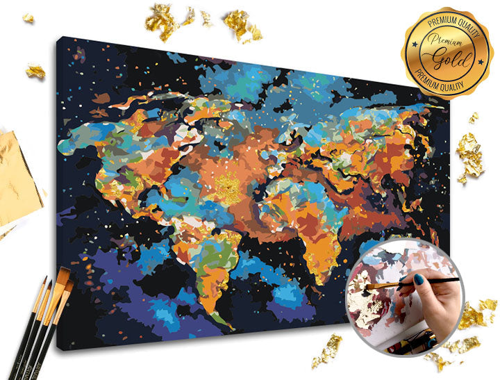 Malen nach Zahlen PREMIUM GOLD | Bunte Welt — Bild 1