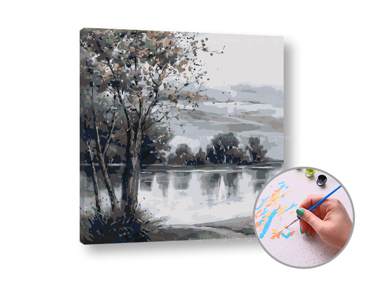 Malen nach Zahlen: Restaurant am See | Schwierigkeitsgrad: Hoch — Bild 5