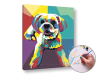 Malen nach Zahlen WHITE DOG | niedriger Schwierigkeitsgrad — Bild 5