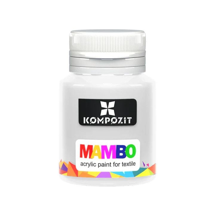 MAMBO Acrylfarbe für Textil und Leder 20 ml – 01 Weiß