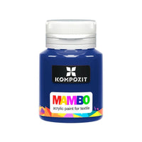 MAMBO Acrylfarbe für Textil und Leder 20 ml – 19 Hell Kobalt Blau