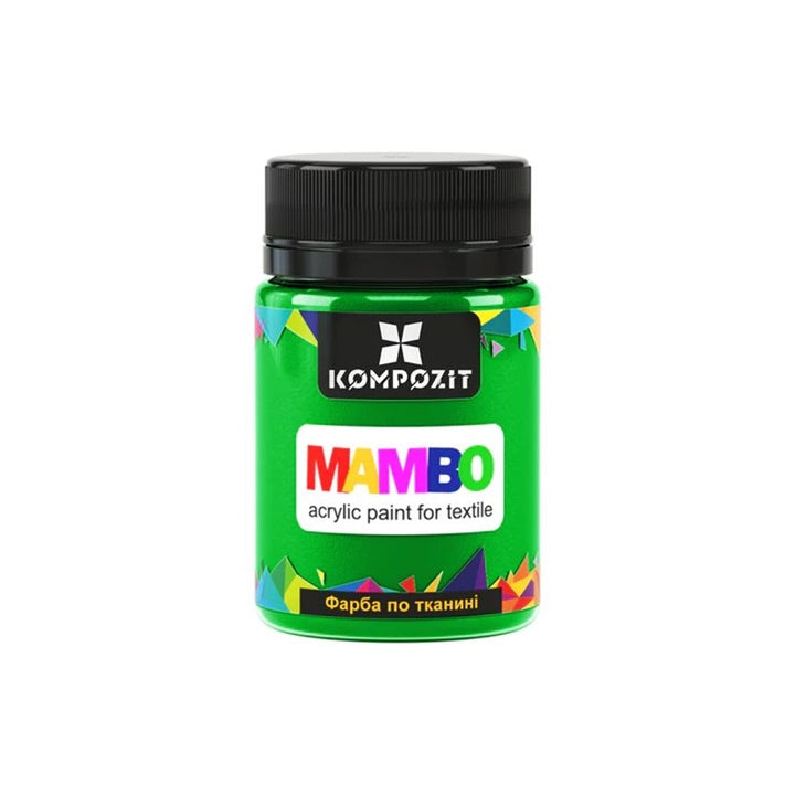 MAMBO Acrylfarbe für Textil und Leder 50 ml | verschiedene Farbtöne - Gelbgrün