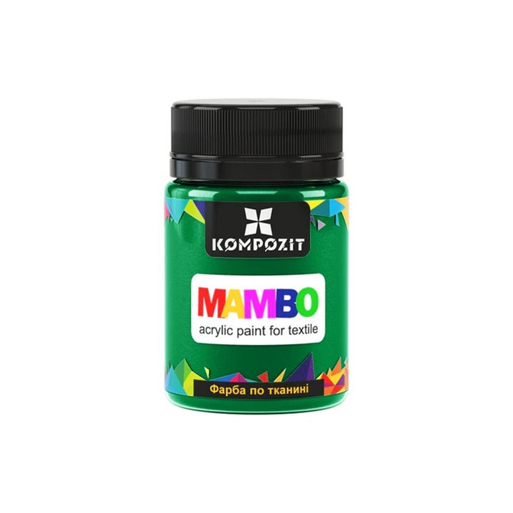 MAMBO Acrylfarbe für Textil und Leder 50 ml | verschiedene Farbtöne - Grün spezial