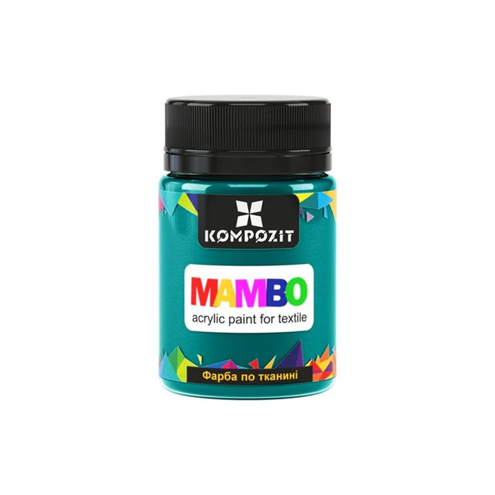 MAMBO Acrylfarbe für Textil und Leder 50 ml | verschiedene Farbtöne - Grün tief