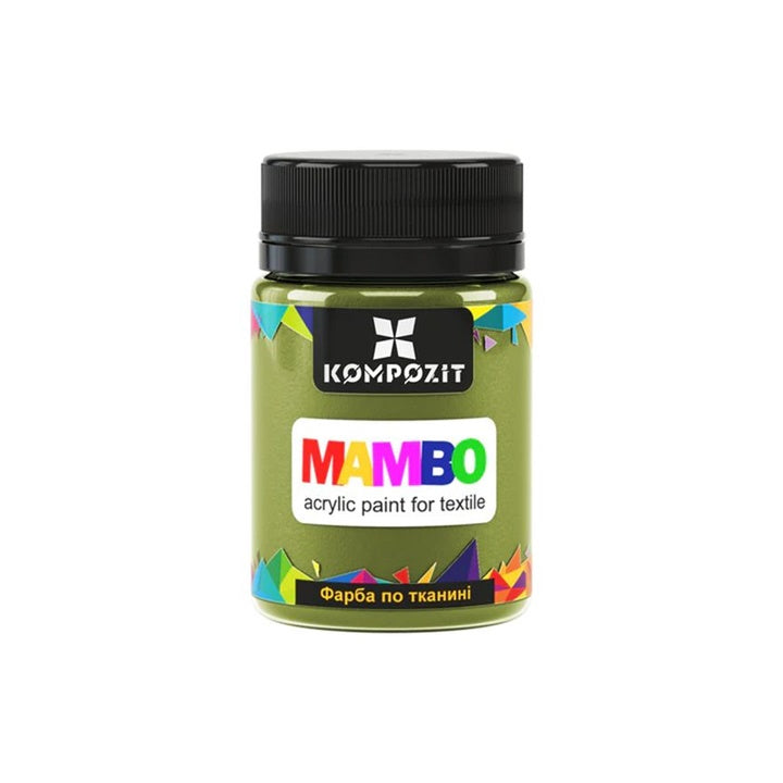 MAMBO Acrylfarbe für Textil und Leder 50 ml | verschiedene Farbtöne - Oliv