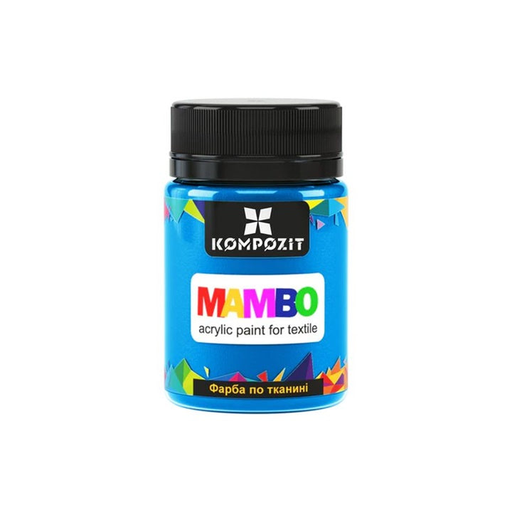 MAMBO Acrylfarbe für Textil und Leder 50 ml | verschiedene Farbtöne - Hellblau