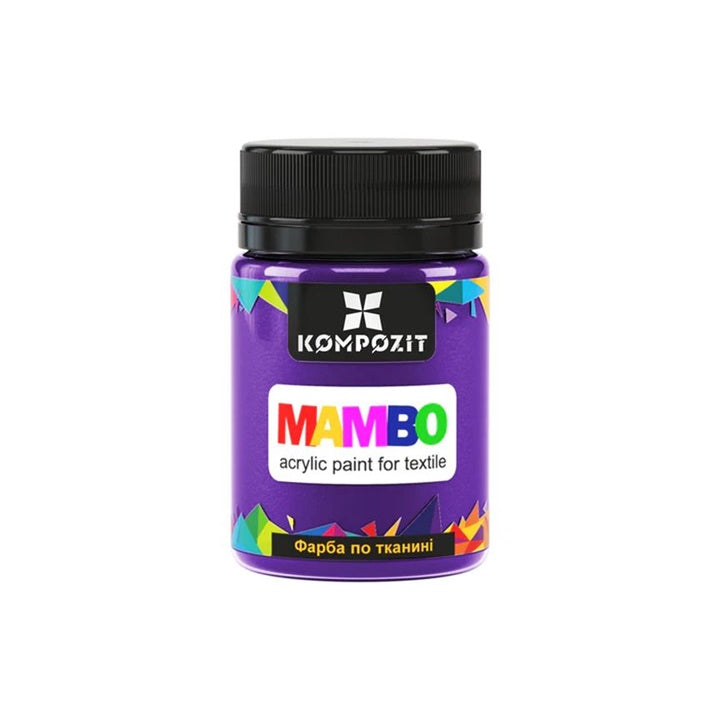 MAMBO Acrylfarbe für Textil und Leder 50 ml | verschiedene Farbtöne - Ultramarinviolett