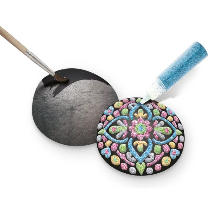 Mandala Rock Painting Kit - 3 Steine &amp; Glitzerfarben — Bild 4
