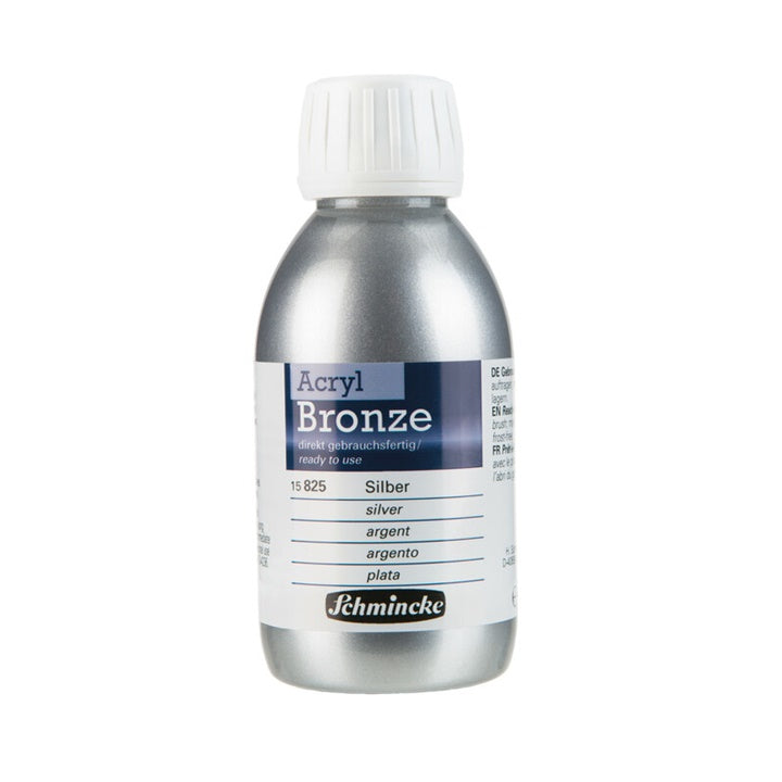 Schmincke Acryl-Bronze 150 ml | Metallic-Effektfarben | 825 strieborná