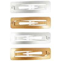 Metall-Haarspangen in Gold und Silber 4 Stk. | verschiedene Größen — Bild 1