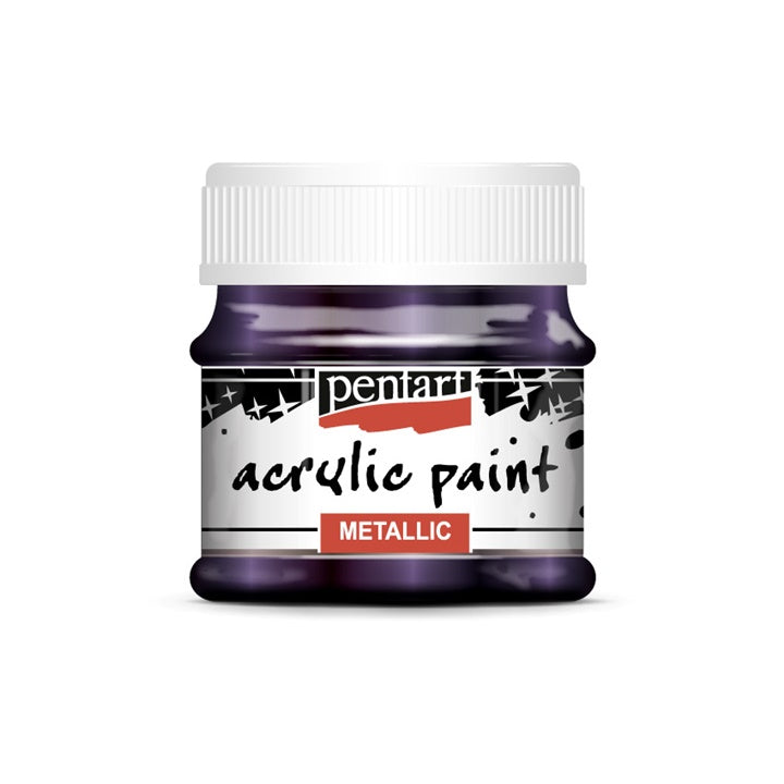 Metallic Acrylfarbe - 50 ml | verschiedene Farben — Bild 1