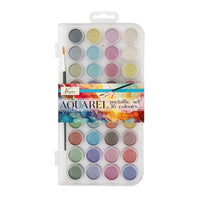 Metallic Aquarell Set Nassau 36 Stück + Pinsel — Bild 3