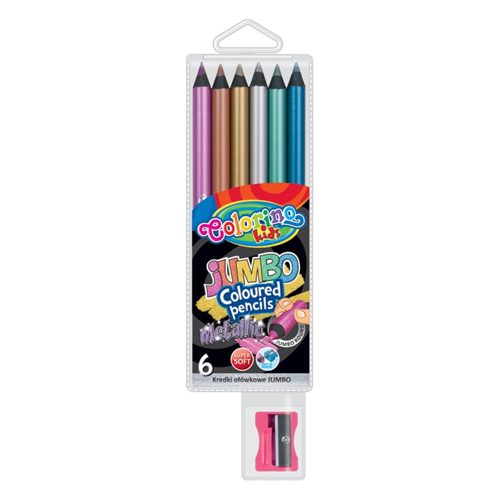 Metallic JUMBO Colorino Bleistifte mit Anspitzer, 6er-Pack — Bild 2