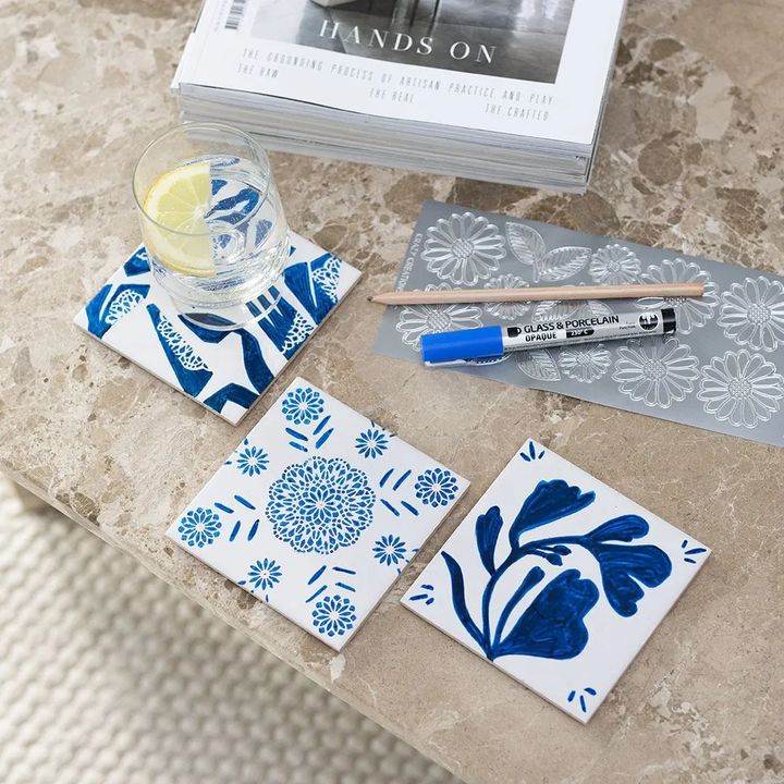 Mini Creative Porzellan Malerei Set - Untersetzer — Bild 1