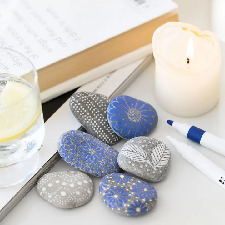 Mini Creative Rock Dekorationsset - Blau — Bild 1