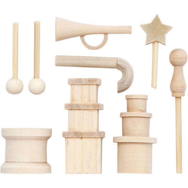 Mini Holzdekorationen - Weihnachtsset 9 Stück — Bild 4