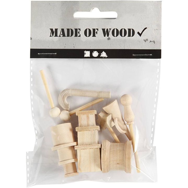 Mini Holzdekorationen - Weihnachtsset 9 Stück — Bild 5