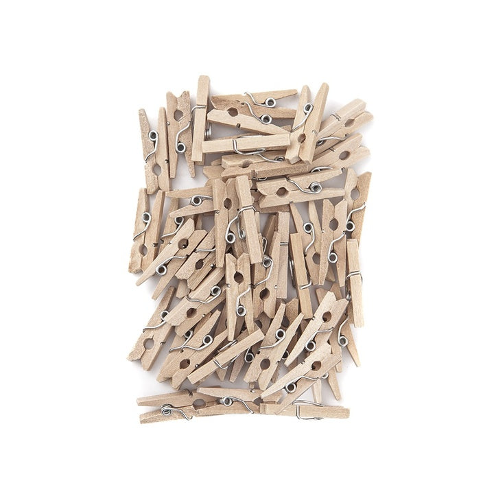 Mini-Wäscheklammern aus Holz, 2,5 cm - Packung mit 40 Stück — Bild 1