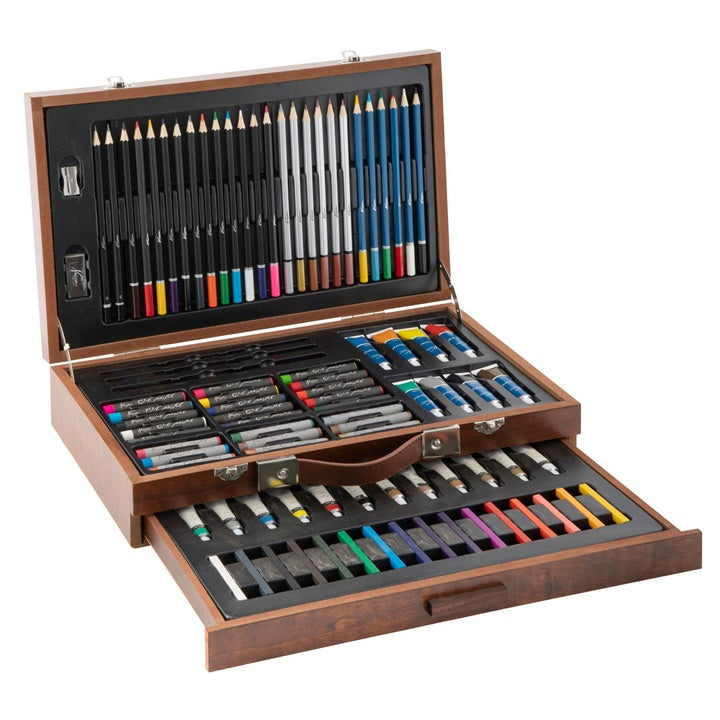 Mixed Media Kunst-Set im Holzkoffer, 91-teilig — Bild 2