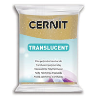 Cernit TRANSLUCENT Modelliermasse 56g – Gold glitzernd