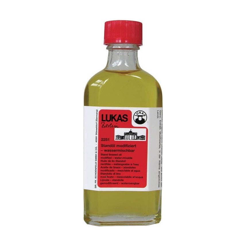 Modifiziertes Standöl LUKAS Berlin für wasservermalbare Ölfarben 125 ml