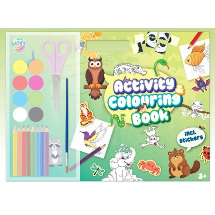MOXY Activity- und Malbuch-Set mit Farben, Stiften und Aufklebern — Bild 1