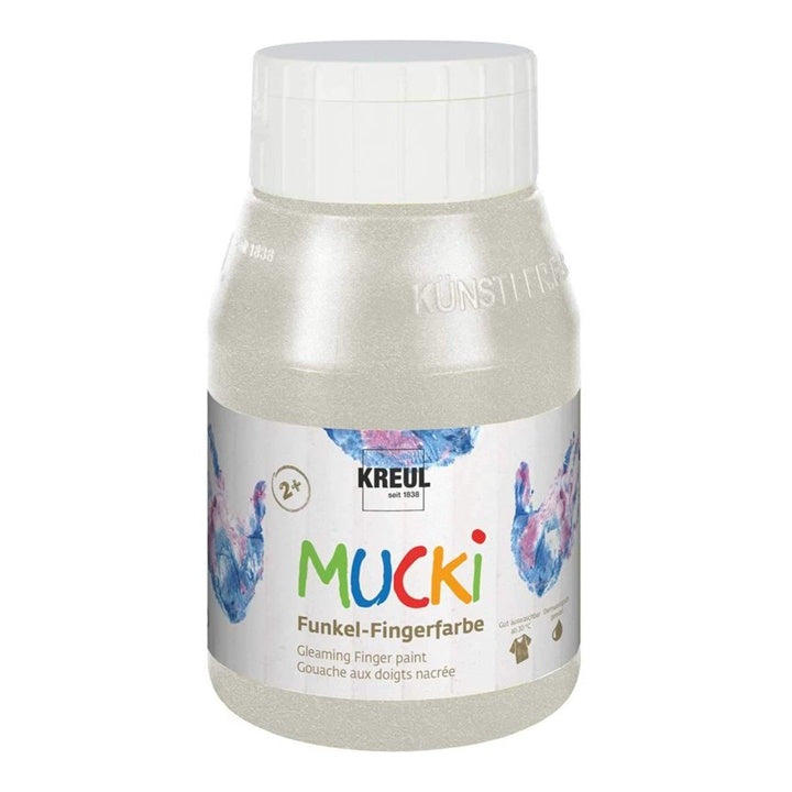 MUCKI Glanz-Fingerfarben für Kinder 500 ml – dragon Silber