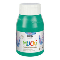 MUCKI Glanz-Fingerfarben für Kinder 500 ml – smaragdgrün