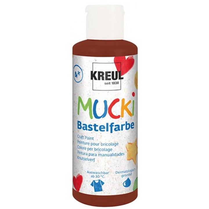 MUCKI Kinder-Bastelfarben 80 ml – Braun